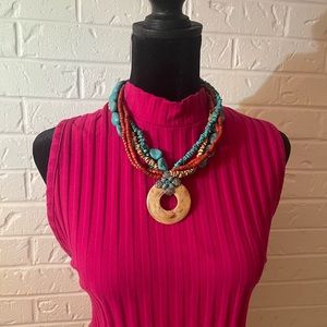 Vintage 5 strand beaded necklace.